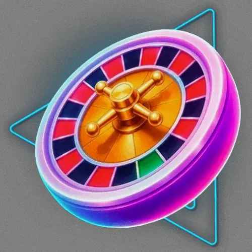 Neon roulette wheel