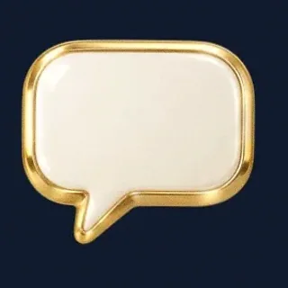 Gold speech bubble — Onluck