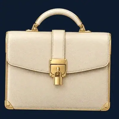 Locked leather briefcase — Onluck