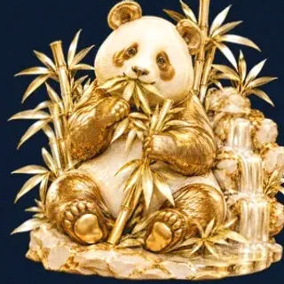 Panda eating bamboo — Onluck