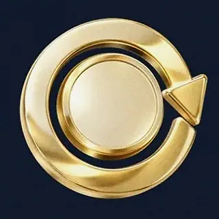 Gold circular arrow — Onluck